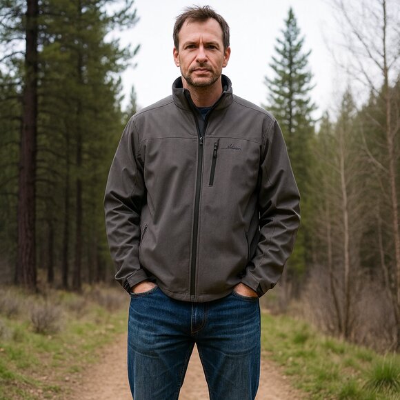 Eddie Bauer Other - Eddie Bauer Jacket Men Gray TXL Soft Shell Water/Windproof Grey Insulated Zip Up